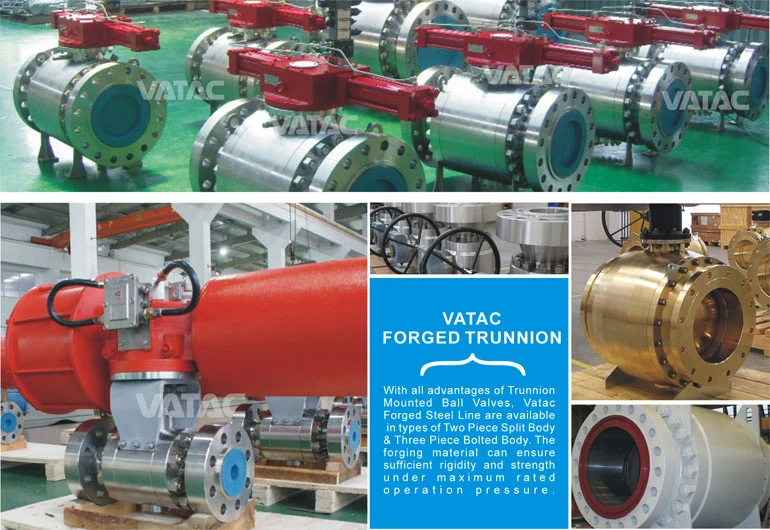 Cast &amp; Forged Stainless Steel Industrial Mounted Trunnion Ball Valve with Flange RF or Bw Ends